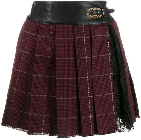 tartan pleated skirt