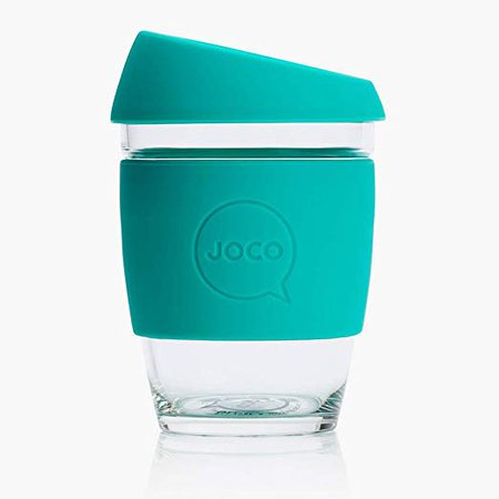 Amazon.com: JOCO Glass Reusable Coffee Cup 12oz (Mint): Kitchen & Dining
