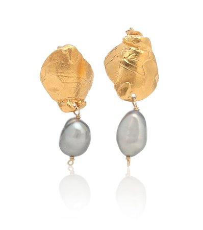 The Shadow 24Kt Gold-Plated Earrings With Pearls - Alighieri | Mytheresa