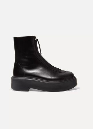 The Row | Leather ankle boots | NET-A-PORTER.COM