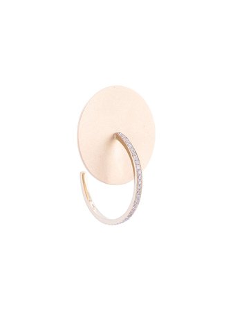 Anissa Kermiche Crystal Embellished Disc Earring E2882 Yellow | Farfetch