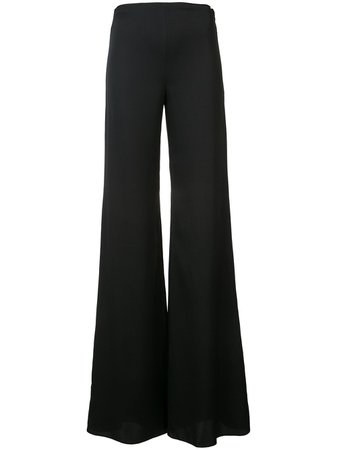 Black Vionnet high-rise flared trousers PAVAE17018T1129 - Farfetch