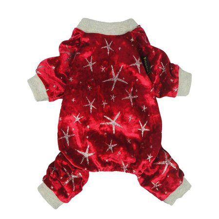 Amazon.com : Fitwarm Christmas Shining Star Pet Clothes Dog Pajamas Cat Jumpsuit PJS Apparel Red Small : Pet Supplies