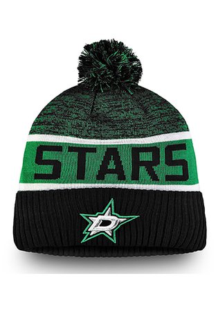 Dallas Stars Black Authentic Pro Rinkside Goalie Cuffed Mens Knit Hat - 17281089