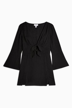 Black Tie Front Kaftan Dress | Topshop