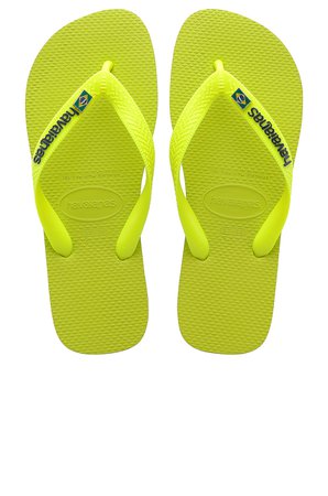 Havaianas Brazil Layers Flip Flop in Galactic Green | REVOLVE