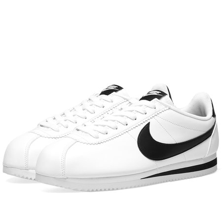 Nike Classic Cortez Leather W (White & Black) | END.