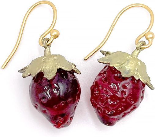 Amazon.com: Michael Michaud Strawberry Wire Hanging Earrings 3668 BZ: Clothing, Shoes & Jewelry