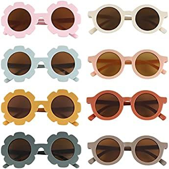QYIQis Vintage Kids Sunglasses Classic Retro Solid Color Round Rubber Flexible Shades for Girls Boys Age 1-8 (Sweet pink) : Amazon.co.uk: Fashion