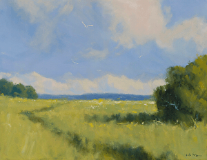 Carolyn Walton High Meadow With Gulls painting art