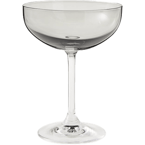 marie coupe smoke grey cocktail glass | Decorist