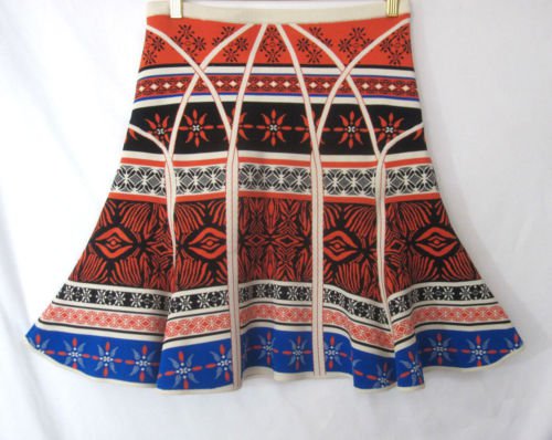 Diane Von Furstenberg Womens Multi Stretch Dirndl Edelweiss Samara Skirt Size S | eBay