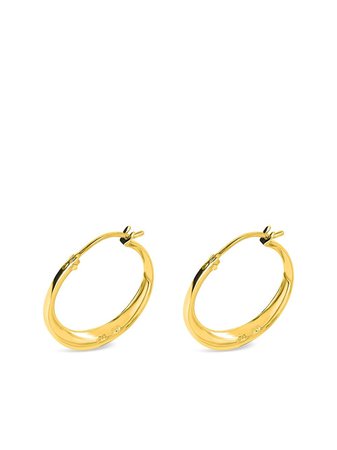 Dinny Hall 22kt Yellow Gold Signature Small Hoop Earrings - Farfetch