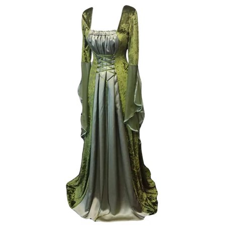 Halloween Cosplay Forest Fairy Elf Elven Costume Medieval Renaissance Pagan Celtic Gothic Dress Women Maxi Gown Outfit Plus Size| | - AliExpress