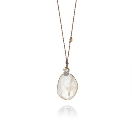 Margaret Solow Double Moonstone and Diamond Necklace