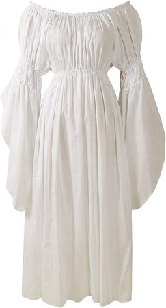 Amazon.com: Renaissance Medieval Costume Pirate Faire Celtic Chemise Under Dress,Regular,White : Clothing, Shoes & Jewelry