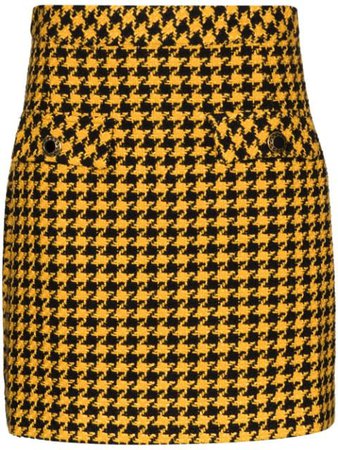 Rixo Houndstooth Pattern Mini Skirt - Farfetch