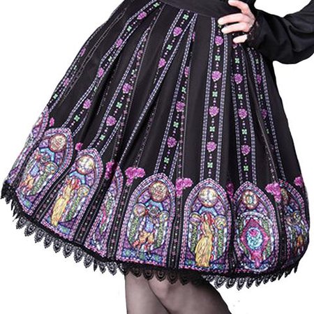 Black Stained Glass Skirt