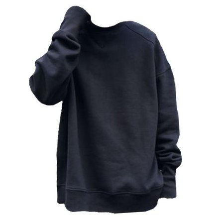 black sweatshirt png clothing