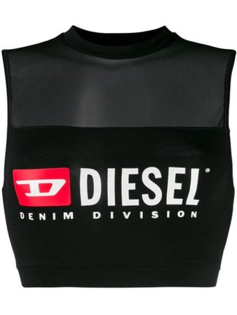 Diesel Logo Print Crop Top | Farfetch.com