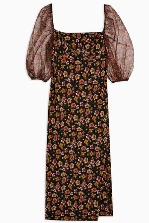 Floral Organza Midi Dress | Topshop