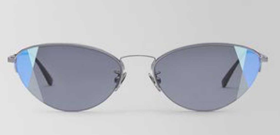 Bottega Veneta Oval Metal Sunglasses