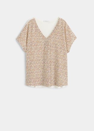 wrap v-neckline t-shirt - T-shirts and tops Plus sizes | Violeta by Mango USA