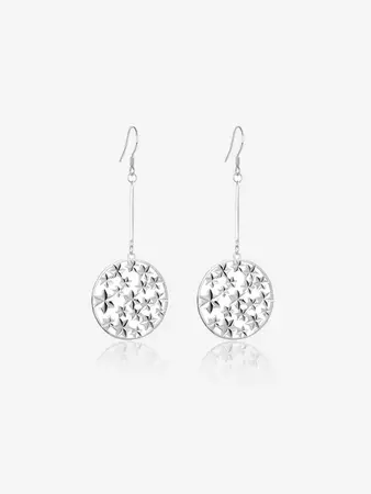 S925 Silver Star Shape Drop Earrings In SILVER | ZAFUL 2024