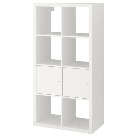 KALLAX Shelf unit with doors - white - IKEA