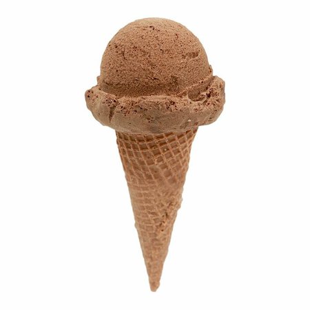 Fake Single Scoop Chocolate Ice Cream on Sugar Cone