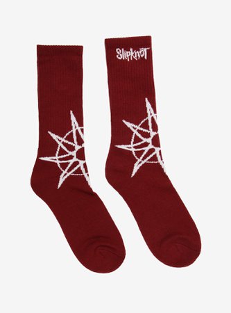 Slipknot Maroon Crew Socks