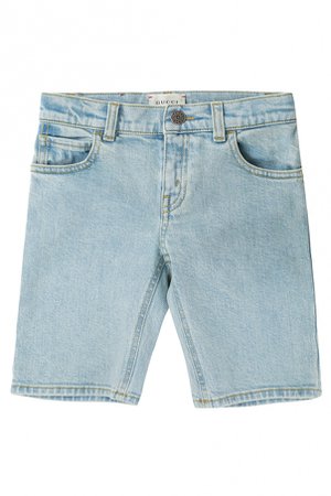 Patched denim shorts Gucci Kids - Vitkac France