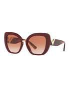 Chloe Hexagonal Acetate Sunglasses | Neiman Marcus