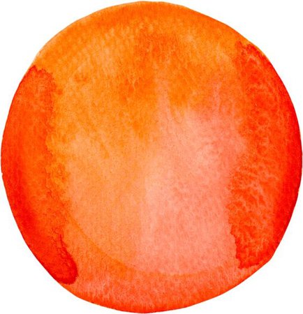 Red Orange Watercolor Circle