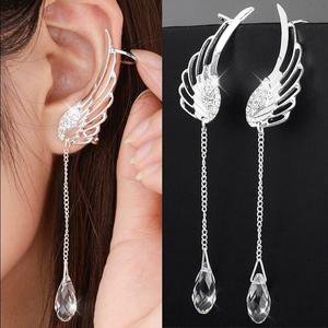 Fashion Angel Wing Stylist Crystal Earrings Drop Dangle Ear Stud Long $ 3.99 | LadyGarden