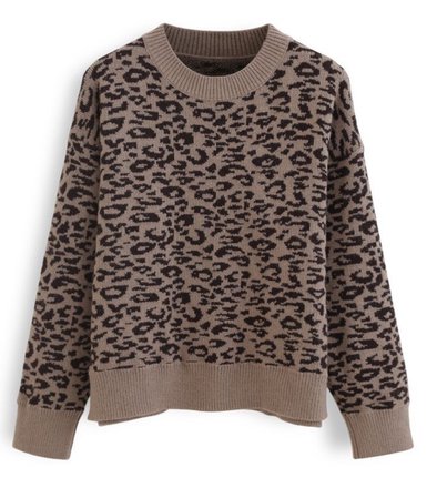 cheetah print sweater