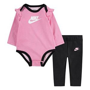 Baby Girl Nike 2-Piece Ruffle Bodysuit & Leggings Set | Kohls