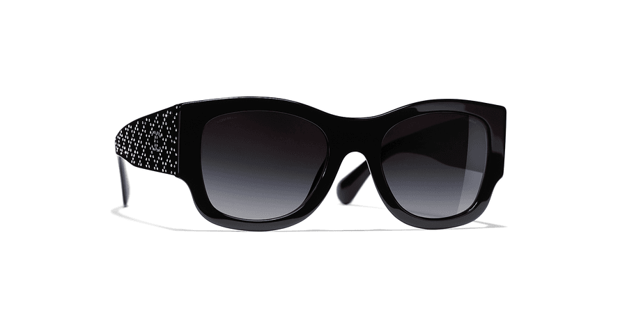 Chanel Rectangle Sunglasses CH5421B Grey-Black & Black Sunglasses | Sunglass Hut United Kingdom