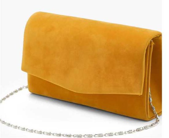 Mustard Clutch Bag