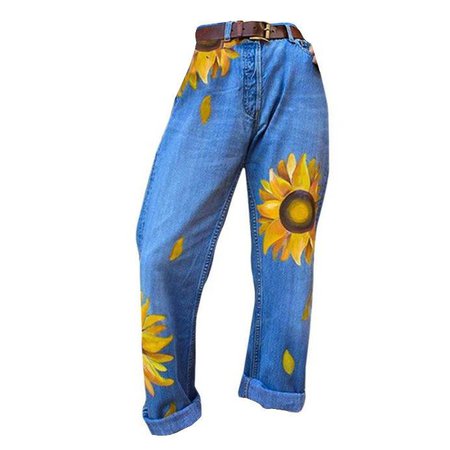 Sunflowers Mom Jeans – Boogzel Apparel