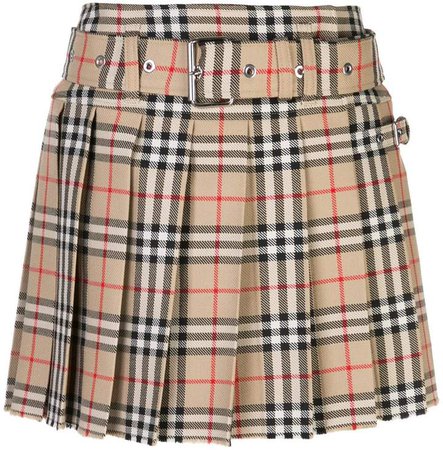 Archive Vintage print pleated skirt