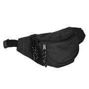 DALIX Fanny Pack w/ 3 Pockets Traveling Belt Pouch Waist Wallet Concealer Black - Walmart.com