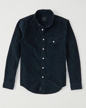 Mens Garment Dye Corduroy Shirt | Mens Sale | Abercrombie.co.uk