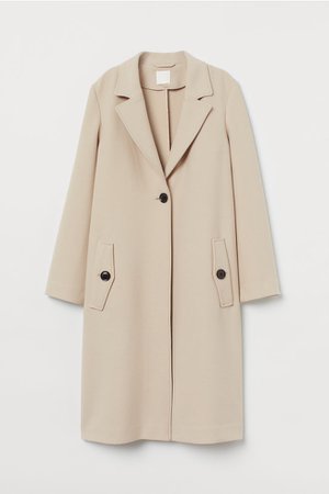 Straight-cut Coat - Light beige - Ladies | H&M US