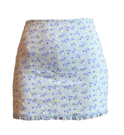 blue floral y2k skirt