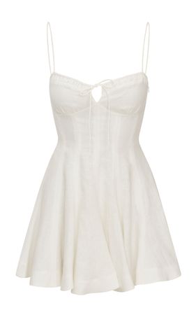 Shai Linen A-Line Mini Dress By Loveshackfancy | Moda Operandi