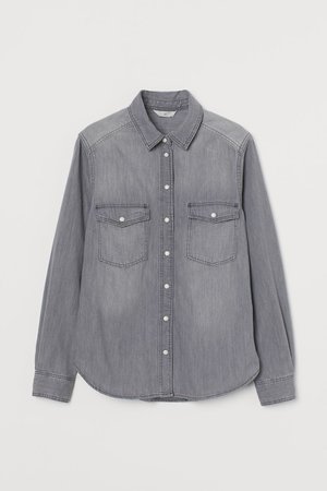 Denim Shirt - Denim gray - Ladies | H&M US