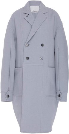 Oversized Collared Wool-Blend Coat