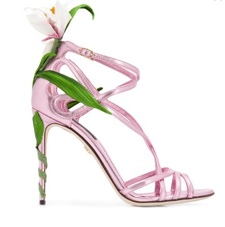 dolce and gabanna Kiera lily embroidered sandals