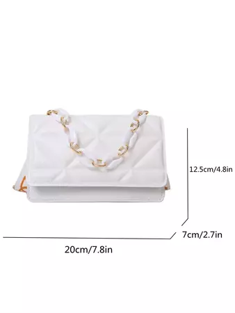 Lightweight,Business Casual Mini Chain Decor Quilted Flap Fashionable Square Bag For Teen Girls Women College Students,Rookies & White-collar Workers Perfect for Office,College,Work ,Business,Commute,Outdoors, Travel, Outings | SHEIN USA